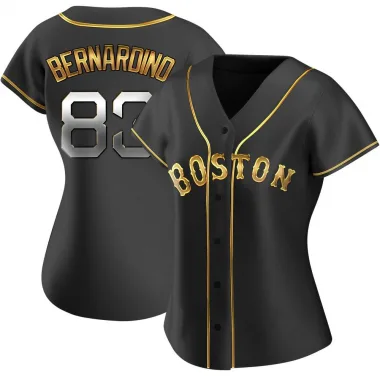 Black Golden Replica Brennan Bernardino Women's Boston Red Alternate Jersey