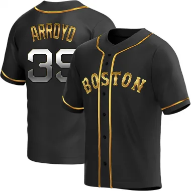 Black Golden Replica Christian Arroyo Youth Boston Red Alternate Jersey