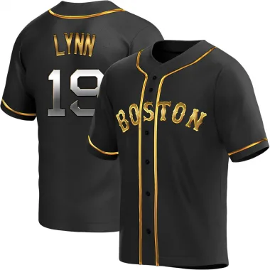 Black Golden Replica Fred Lynn Youth Boston Red Alternate Jersey