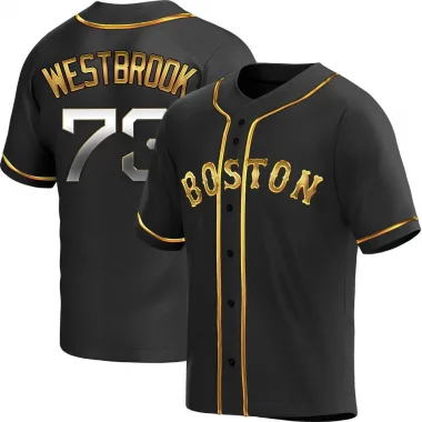 Black Golden Replica Jamie Westbrook Men's Boston Red Alternate Jersey