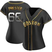 Black Golden Replica Quinn Priester Women's Boston Red Alternate Jersey