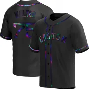 Black Holographic Replica Brandon Walter Men's Boston Red Alternate Jersey