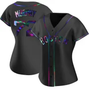 Black Holographic Replica Chris Murphy Women's Boston Red Alternate Jersey