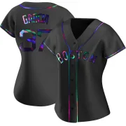 Black Holographic Replica Jhostynxon Garcia Women's Boston Red Alternate Jersey