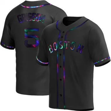 Black Holographic Replica Vaughn Grissom Men's Boston Red Alternate Jersey