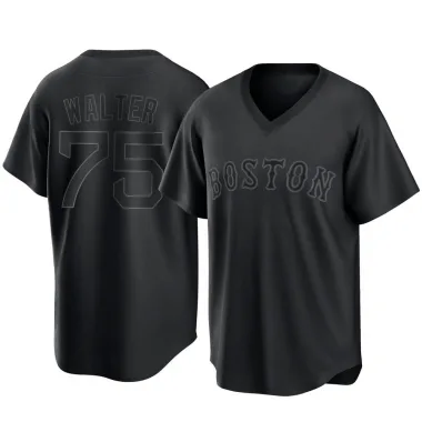 Black Replica Brandon Walter Youth Boston Red Pitch Fashion Jersey