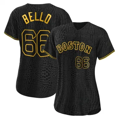 Black Replica Brayan Bello Women's Boston Red Snake Skin City Jersey