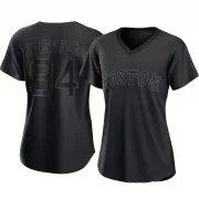 Black Replica Carlos Narvaez Women's Boston Red Pitch Fashion Jersey