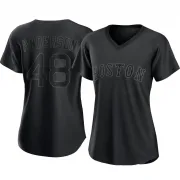 Black Replica Chase Anderson Women's Boston Red Pitch Fashion Jersey