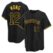 Black Replica Connor Wong Men's Boston Red Snake Skin City Jersey