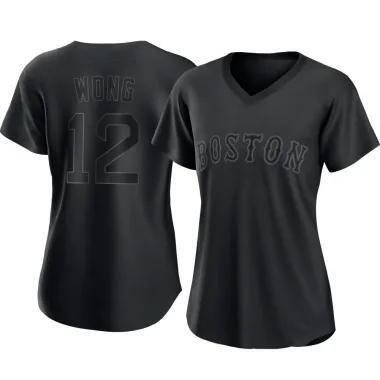 Black Replica Connor Wong Women's Boston Red Pitch Fashion Jersey