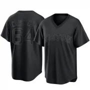 Black Replica Cooper Criswell Men's Boston Red Pitch Fashion Jersey