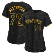 Black Replica Jamie Westbrook Women's Boston Red Snake Skin City Jersey