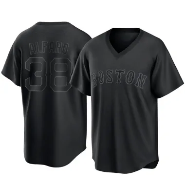 Black Replica Jorge Alfaro Youth Boston Red Pitch Fashion Jersey