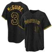 Black Replica Reese McGuire Men's Boston Red Snake Skin City Jersey