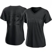 Black Replica Wilyer Abreu Women's Boston Red Pitch Fashion Jersey