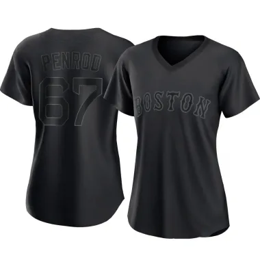 Black Replica Zach Penrod Women's Boston Red Pitch Fashion Jersey