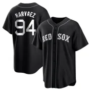 Black/White Replica Carlos Narvaez Youth Boston Red Jersey