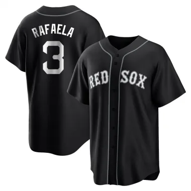 Black/White Replica Ceddanne Rafaela Men's Boston Red Jersey