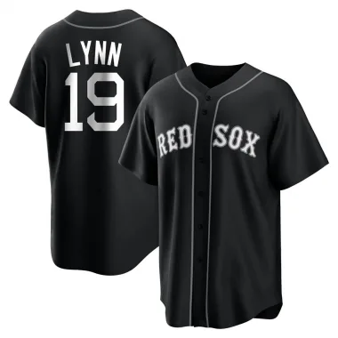 Black/White Replica Fred Lynn Youth Boston Red Jersey