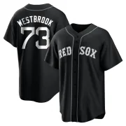 Black/White Replica Jamie Westbrook Men's Boston Red Jersey