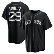 Black/White Replica John Smoltz Youth Boston Red Jersey