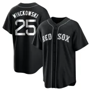 Black/White Replica Josh Winckowski Men's Boston Red Jersey