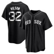 Black/White Replica Justin Wilson Men's Boston Red Jersey