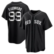 Black/White Replica Luis Guerrero Men's Boston Red Jersey