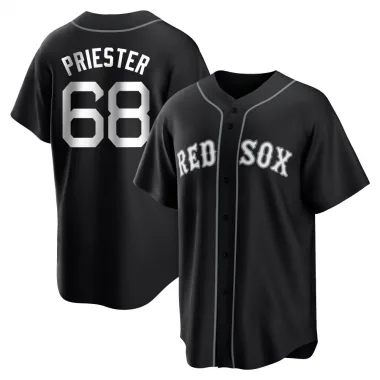 Black/White Replica Quinn Priester Men's Boston Red Jersey