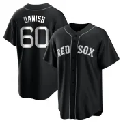 Black/White Replica Tyler Danish Youth Boston Red Jersey