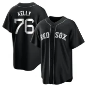 Black/White Replica Zack Kelly Youth Boston Red Jersey