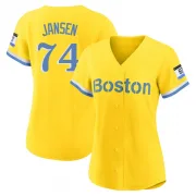 Gold/Light Replica Kenley Jansen Women's Boston Red Blue 2021 City Connect Player Jersey