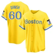 Gold/Light Replica Tyler Danish Youth Boston Red Blue 2021 City Connect Player Jersey