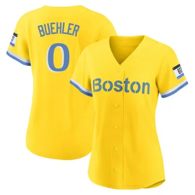 Gold/Light Replica Walker Buehler Women's Boston Red Blue 2021 City Connect Player Jersey