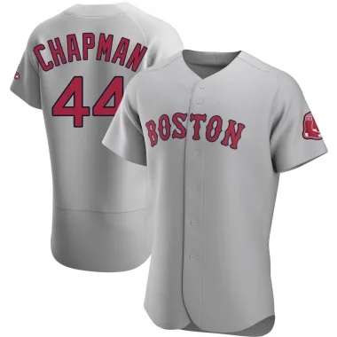 Gray Authentic Aroldis Chapman Men's Boston Red Road Jersey