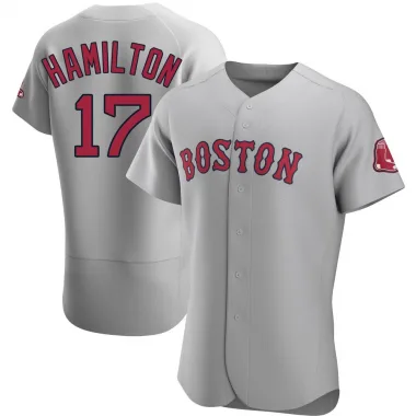 Gray Authentic David Hamilton Men's Boston Red Road Jersey