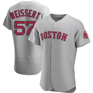 Gray Authentic Greg Weissert Men's Boston Red Road Jersey