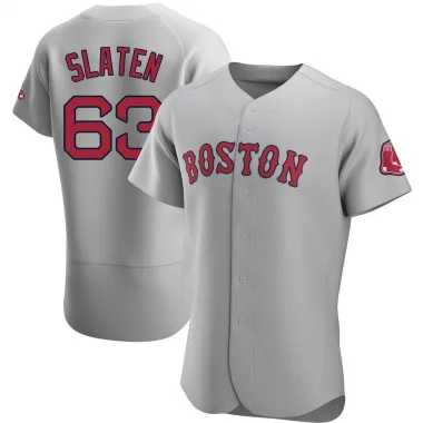 Gray Authentic Justin Slaten Men's Boston Red Road Jersey