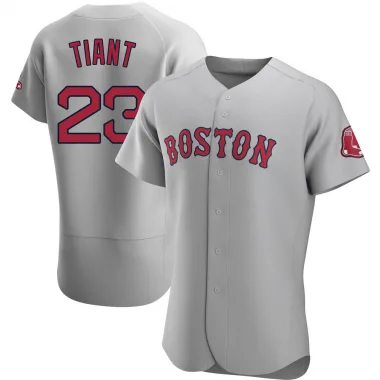 Gray Authentic Luis Tiant Men's Boston Red Road Jersey