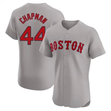 Gray Elite Aroldis Chapman Men's Boston Red Road Jersey