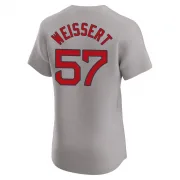 Gray Elite Greg Weissert Men's Boston Red Road Jersey