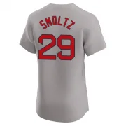 Gray Elite John Smoltz Men's Boston Red Road Jersey