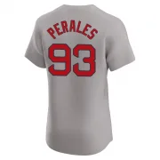 Gray Elite Luis Perales Men's Boston Red Road Jersey