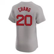 Gray Elite Yu Chang Men's Boston Red Road Jersey