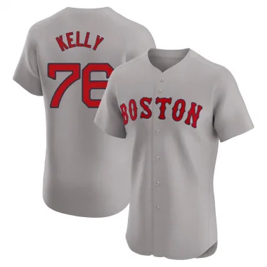 Gray Elite Zack Kelly Men's Boston Red Road Jersey