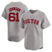 Gray Limited Brian Johnson Men's Boston Red Away Jersey