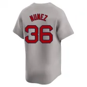 Gray Limited Eduardo Nunez Men's Boston Red Away Jersey