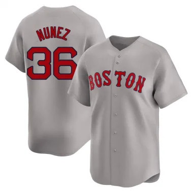 Gray Limited Eduardo Nunez Men's Boston Red Away Jersey