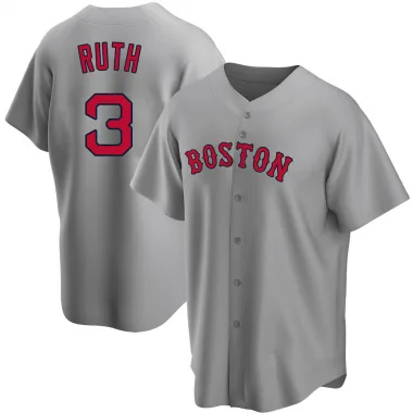 Gray Replica Babe Ruth Youth Boston Red Road Jersey